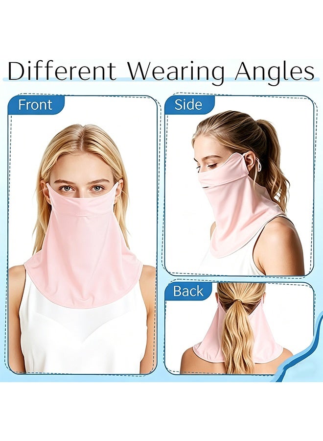 GD 2 Pcs UV Sun Protection Face Mask with Neck Coverage Neck Gaiter Scarf - Breathable Sun Protection Neck Gaiter - UV Blocking Cooling Face Mask for Cycling Running and Outdoor Activities (4 Colors) - Image 4