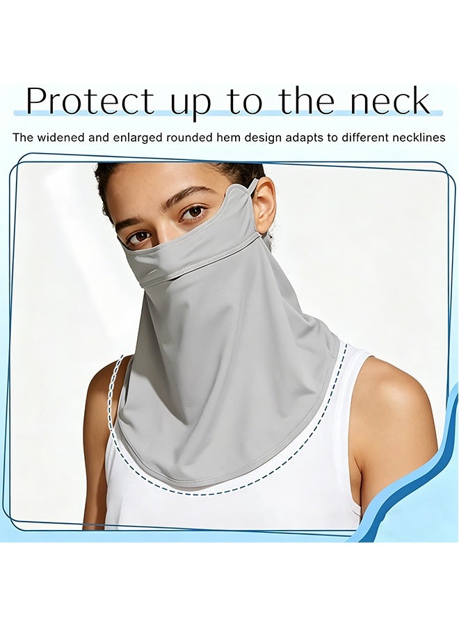 GD 2 Pcs UV Sun Protection Face Mask with Neck Coverage Neck Gaiter Scarf - Breathable Sun Protection Neck Gaiter - UV Blocking Cooling Face Mask for Cycling Running and Outdoor Activities (4 Colors) - Image 5