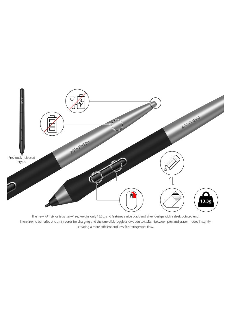 XP-PEN - Deco Pro Professional Graphics Drawing Tablet With 8192 Levels Pen Pressure Battery-Free Pen 8 Shortcut Keys Support Windows, Mac & Android (Medium) - Image 1