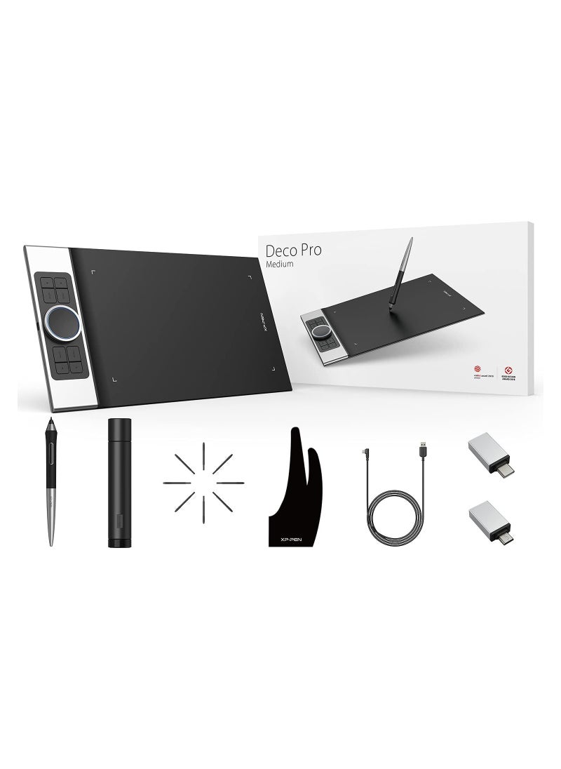 XP-PEN - Deco Pro Professional Graphics Drawing Tablet With 8192 Levels Pen Pressure Battery-Free Pen 8 Shortcut Keys Support Windows, Mac & Android (Medium) - Image 1