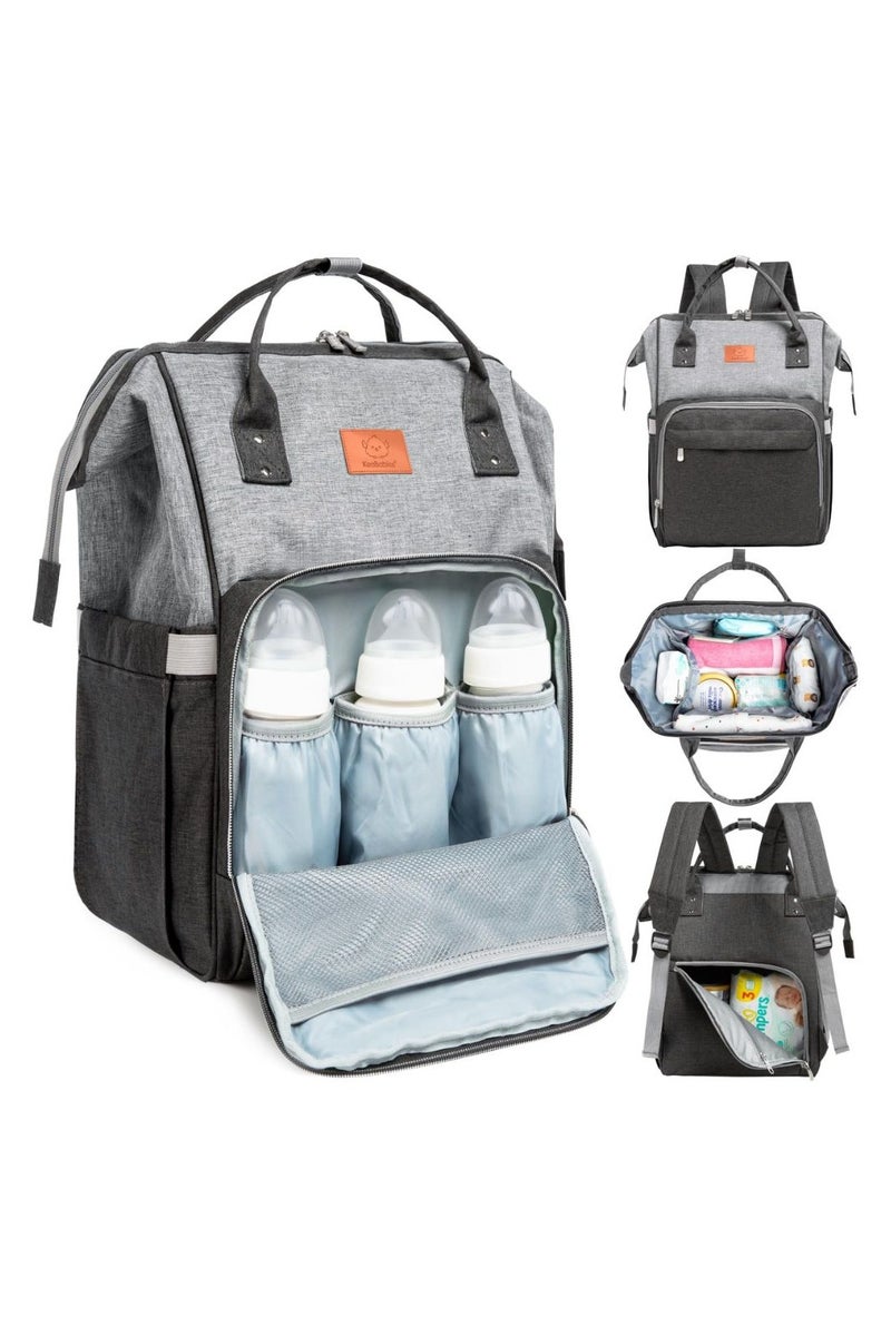 KeaBabies Original Diaper Backpack (Graphite)  - Image 1
