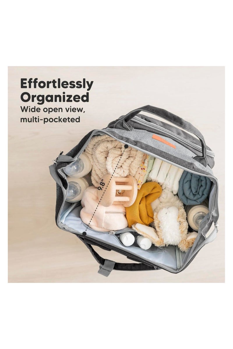 KeaBabies Original Diaper Backpack (Graphite)  - Image 2