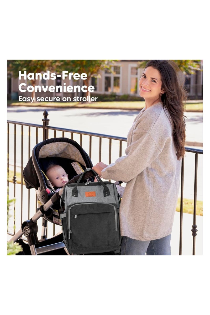 KeaBabies Original Diaper Backpack (Graphite)  - Image 5