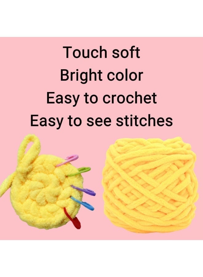 6 حزم من خيوط شينيل السميكة ، والخيوط الناعمة والسميكة المرنة للنسوجة الذراعية وفرك ، وهي خيار مثالي للبطانيات والوسائد ومشاريع الديكور المنزلية DIY - Image 2