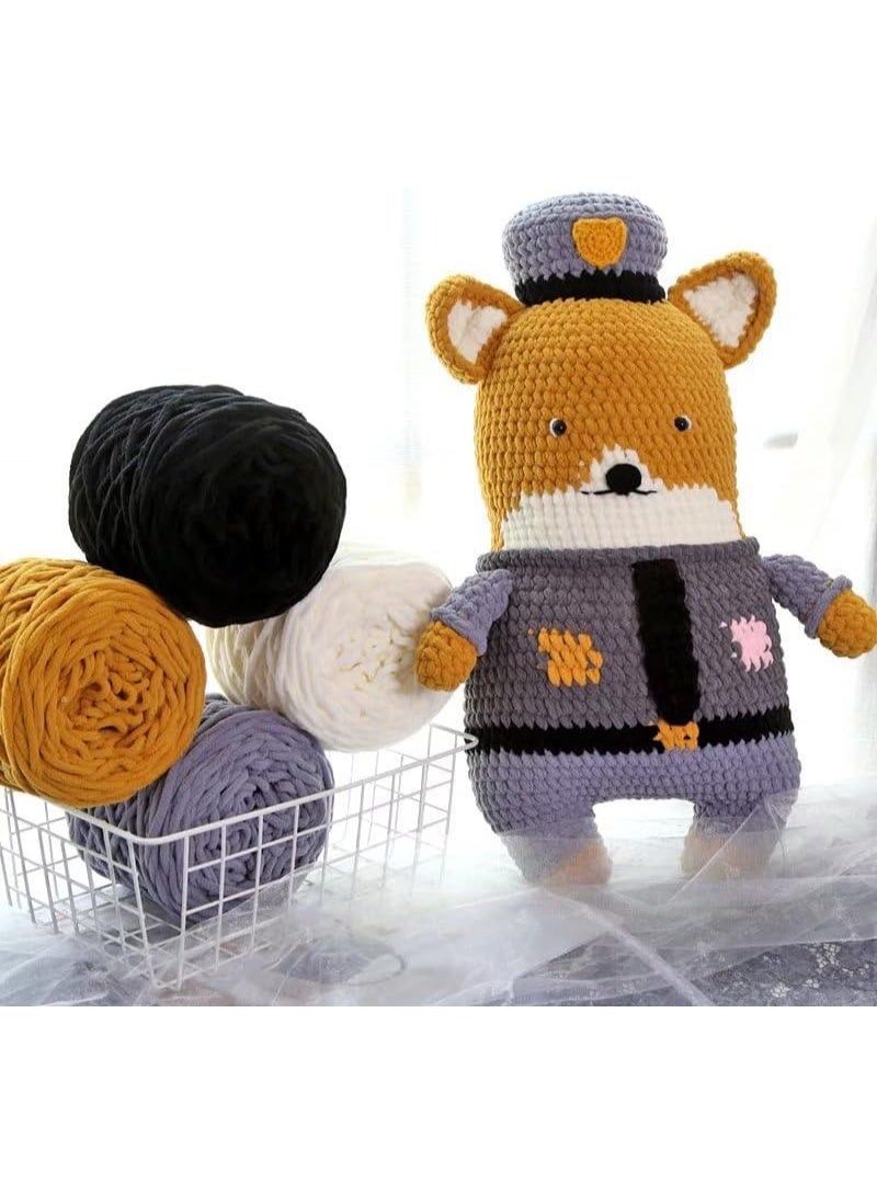 6 حزم من خيوط شينيل السميكة ، والخيوط الناعمة والسميكة المرنة للنسوجة الذراعية وفرك ، وهي خيار مثالي للبطانيات والوسائد ومشاريع الديكور المنزلية DIY - Image 4