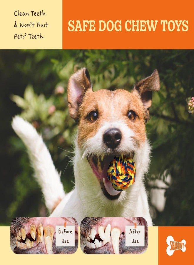 SHARLOVY Puppy Teething Toys for Small Dogs, 5 Pack Cotton Puppy Dog Rope Toy for Small Dogs, Durable Dog Chew Toys for Aggressive Chewers Small Breed, Interactive Tug of War Puppy Toys to Keep Them Busy - Image 3
