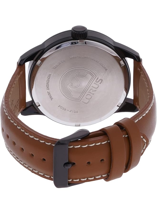 لوراس ساعة رياضية للرجال بسوار جلدي Rh985Hx9 - Image 2