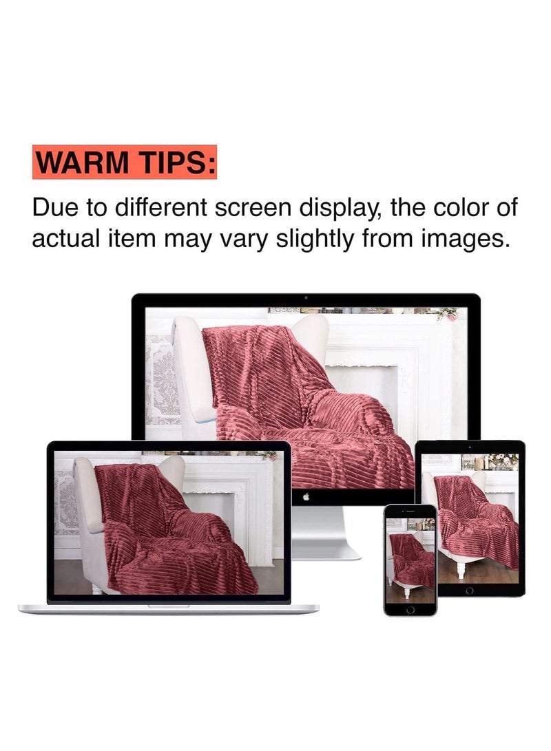 بيير دونا بطانيات من الصوف الفاخر خفيفة الوزن ومضادة للكهرباء الساكنة وبطانية حرارية مثالية للأريكة بطانية مريحة لغرفة المعيشة والسرير والأريكة 200 سم في 150 سم - Image 3