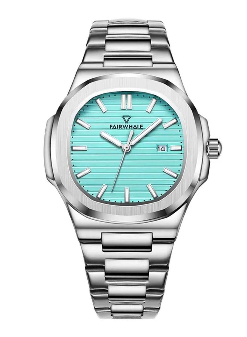 FAIR IIK Collection Men's Wrist Watch Silver Band with Tiffany Dial - Image 1