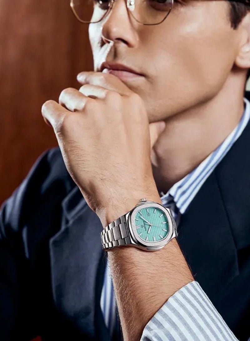 FAIR IIK Collection Men's Wrist Watch Silver Band with Tiffany Dial - Image 2