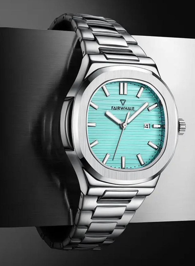 FAIR IIK Collection Men's Wrist Watch Silver Band with Tiffany Dial - Image 3