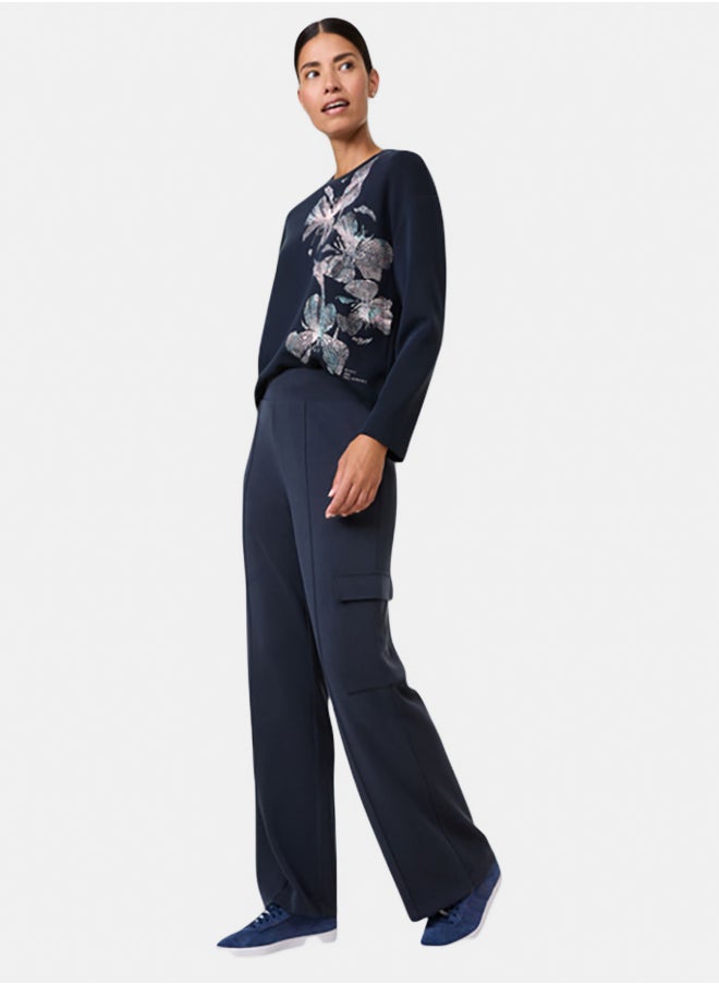 GERRY WEBER Sand-Washed Pull-On Trousers With A Cargo Pocket  - Image 1