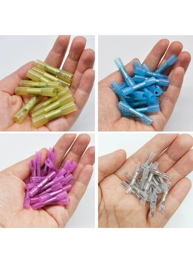 Blue 20PCS Heat Shrinkable Crimp Terminal Kit Insulated Solderless Connectors for Marine Automotive Boat Wiring - Image 2
