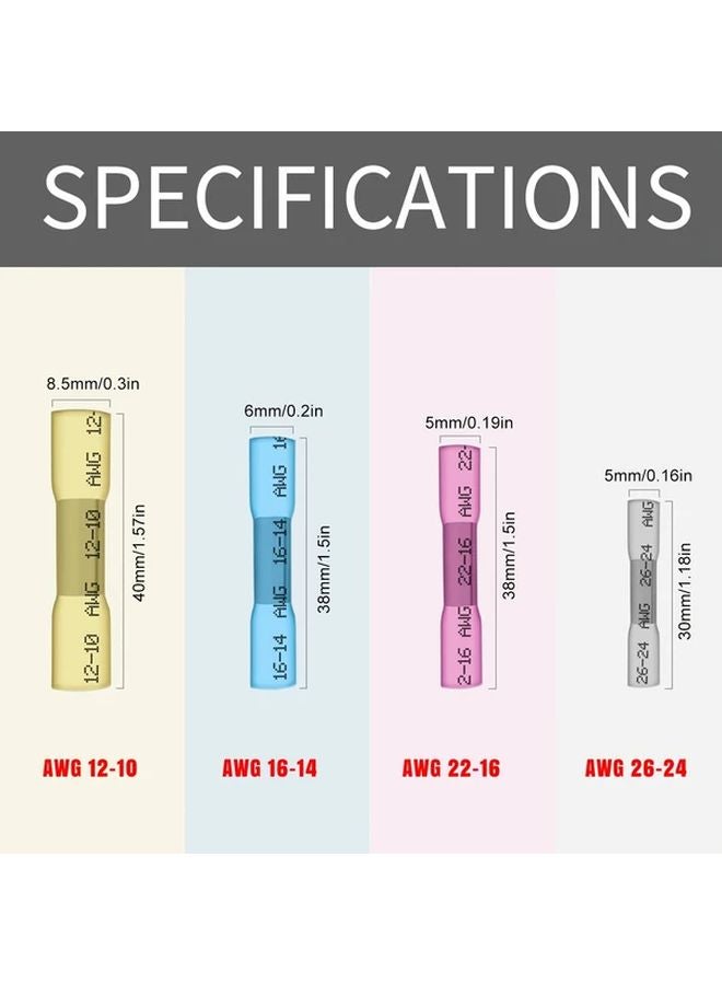 Blue 20PCS Heat Shrinkable Crimp Terminal Kit Insulated Solderless Connectors for Marine Automotive Boat Wiring - Image 3