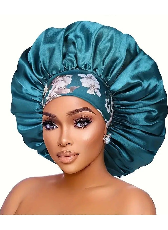 جلوسكي قبعات دش كبيرة قابلة لإعادة الاستخدام-قبعات شعر حمام مقاومة للماء للنساء والسيدات مع شريط مرن للمنتجع الصحي والصالون-سهلة الاستخدام والتنظيف - Image 1