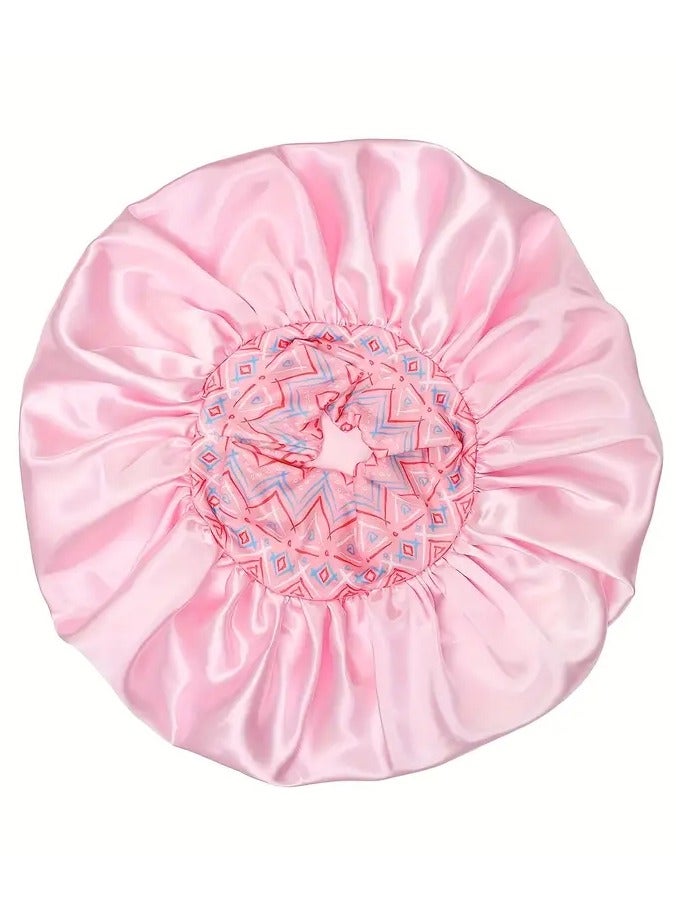 جلوسكي قبعات دش كبيرة قابلة لإعادة الاستخدام-قبعات شعر حمام مقاومة للماء للنساء والسيدات مع شريط مرن للمنتجع الصحي والصالون-سهلة الاستخدام والتنظيف - Image 3