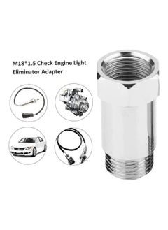 Y&D O2 Sensor Spacer, 2 Pcs Universal 45 mm M18*1.5 Check Engine Light Eliminator Adapter Oxygen Spacer Extender Adapater Isolator for Exhaust Systems, Silver  - Image 2