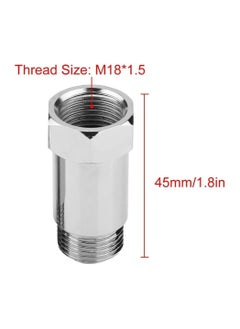 Y&D O2 Sensor Spacer, 2 Pcs Universal 45 mm M18*1.5 Check Engine Light Eliminator Adapter Oxygen Spacer Extender Adapater Isolator for Exhaust Systems, Silver  - Image 5