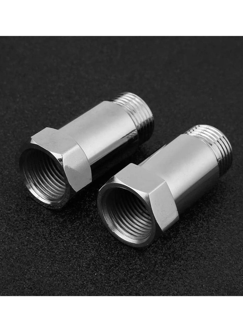 Y&D - O2 Sensor Spacer, 2 Pcs Universal 45 mm M18*1.5 Check Engine Light Eliminator Adapter Oxygen Spacer Extender Adapater Isolator for Exhaust Systems, Silver - Image 1