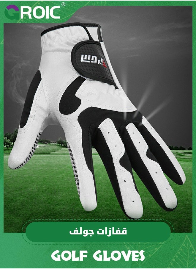 GROIC Golf Gloves for Men’s Left Hand,Breathable, Long Lasting Golf Glove，Slip Palm Pu Premium Leather Soft Durable Comfortable Glove,Outdoor Sports Gloves  - Image 4