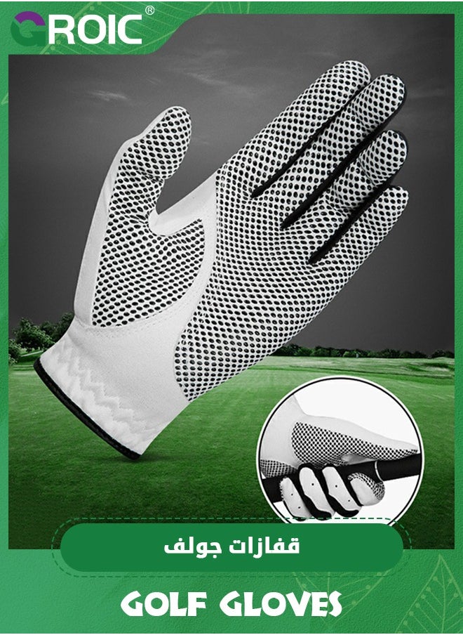 GROIC Golf Gloves for Men’s Left Hand,Breathable, Long Lasting Golf Glove，Slip Palm Pu Premium Leather Soft Durable Comfortable Glove,Outdoor Sports Gloves  - Image 5