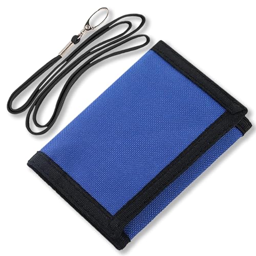 NEICY RFID Blocking Canvas Wallet for Men and Women - Camo Trifold Outdoor Sports Wallets with Magic Sticker for Teen Kids (Blue Set) - Image 1