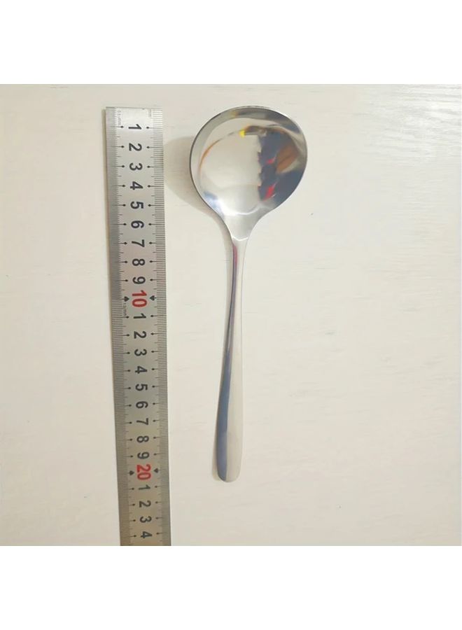4pcs Stainless Steel Soup Spoons Large Head Thickened Long Handle Kitchen Restaurant Tableware - Image 5