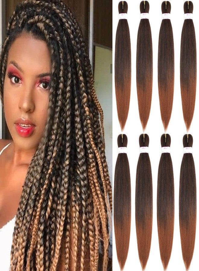 Befunny Pre-Stretched Braiding Hair,16 Inch 8 Packs Short Prestretched Braiding Hair For Crochet Braids,Professional Synthetic Easy Hair For Black Women Crochet Hair, Itch Free Yaki Straight Hair(16“,T1B/30#） - Image 1