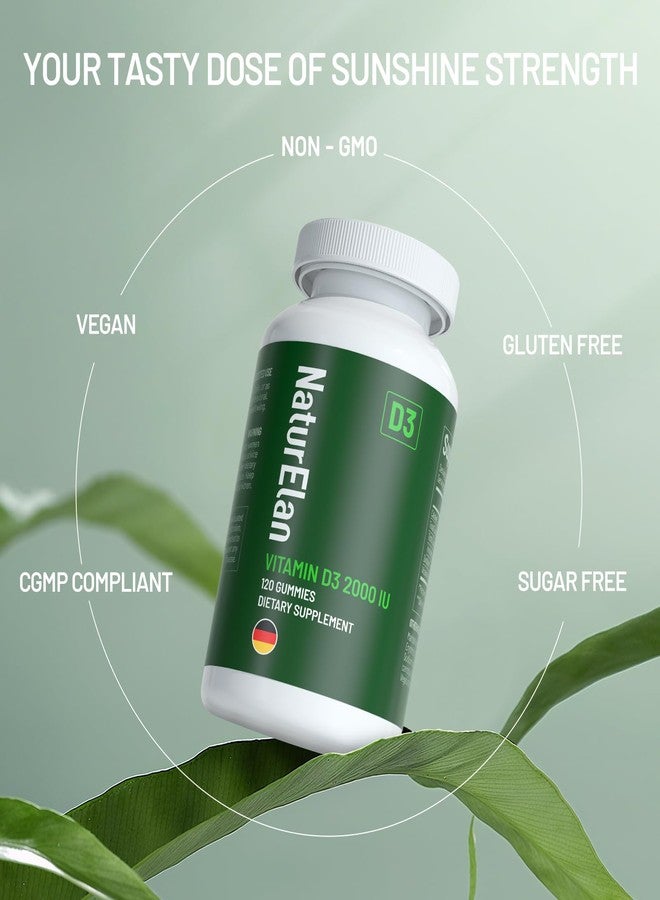 NaturElan حلوى فيتامين د3 - 120 قطعة، 2000 وحدة دولية من فيتامين د3 لكل قطعة، خالية من السكر، تعزز صحة العظام والمزاج ووظائف الجهاز المناعي، تم اختبارها من قبل جهة خارجية، بنكهة الخوخ اللذيذة، نباتية وخالية من الغلوتين، 120 حصة - Image 4