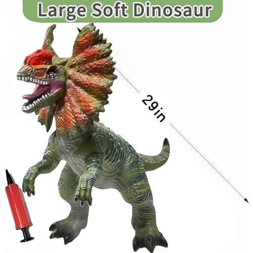 YONGJULE Large Dinosaur Toys 29 Dilophosaurus Soft Dinosaur Toys for Kids 35 Big Inflatable Dino for Boys Girls Toddler Party Favors Birthday Gifts - Image 5