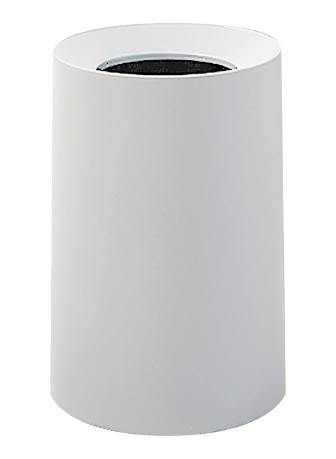 Primo Supply Modern Round Waste Basket - 3.2Gal/12L 12.5 Quarts Open Top Trash Bin - White Garbage Can with Removable Plastic Bin - Keeps Liner Bag Hidden - Bathroom Trash Can for Kitchen - Minimalist Office - Image 1