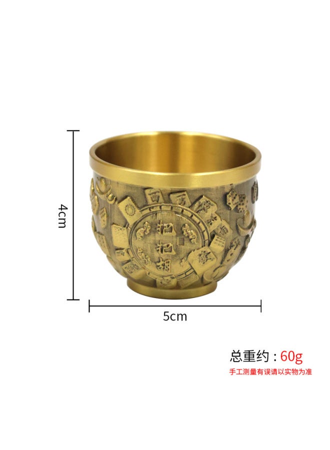 Brass Water Cup Household Of Wealth Brass Wine Glass Copper Buddha Cup Water Cup Buddha Buddha Front Bodhisattva Cup Small Size