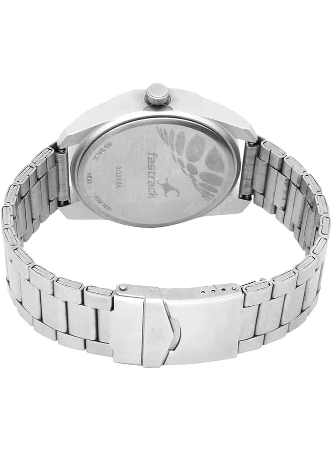 فاستراك ساعة رجالية كاجوال أنالوج بمينا فضي 3123Sm02 - Image 2