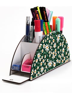 KutuTR Wooden Vip Daisies Model Rainbow Ruler Desktop Pen Holder Organizer Mounted Boxed  - Image 1