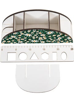 KutuTR Wooden Vip Daisies Model Rainbow Ruler Desktop Pen Holder Organizer Mounted Boxed  - Image 4