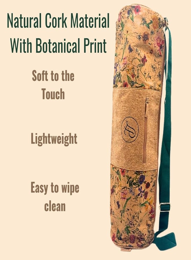 Lumberjack Plaid Cork Yoga Mat Bag – Fits Mats Up to 72” Long and ½” Thick (Approx. 4.25” Rolled Diameter) – 24” Carry Bag with Adjustable Strap, Front + Interior Zip Pockets - Image 5