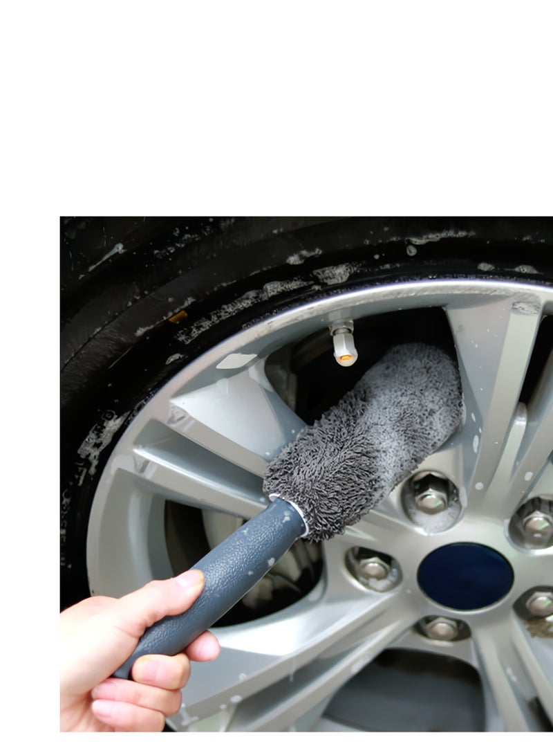 Beauenty Car Cleaning Brush, Car Wheel Hub Cleaning Brush Wheel Rim Cleaner Detailing Brush Cleaning Tool For Car Trunk Motorcycle Auto - Image 5
