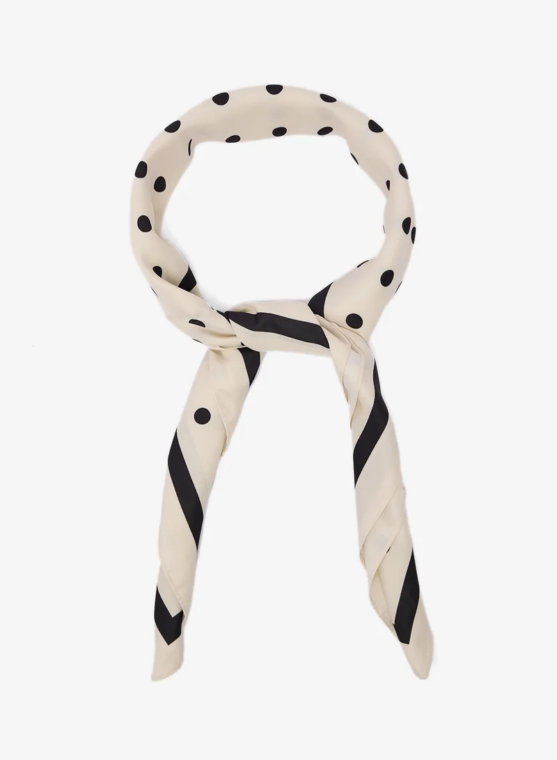 جينجر Satin Polka Dot Headscarf