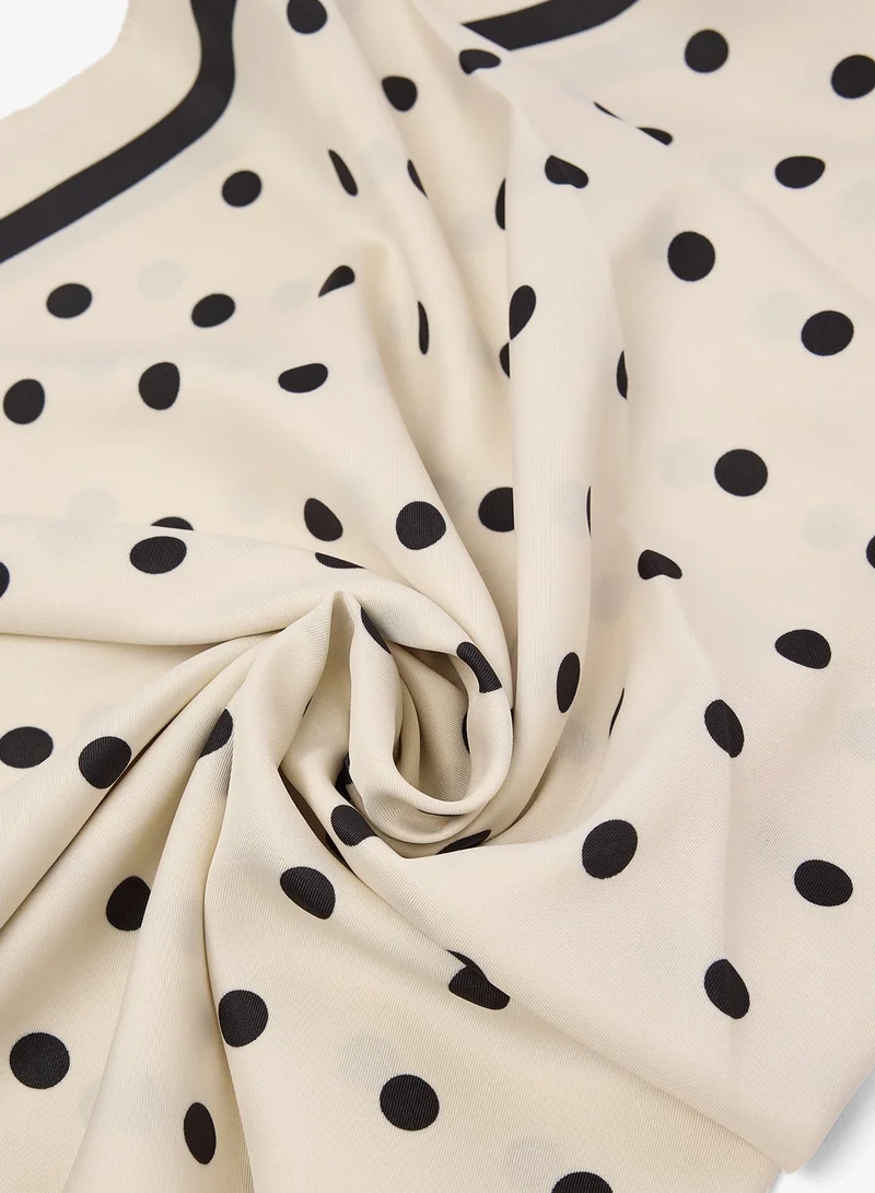 Ginger  Satin Polka Dot Headscarf for Women | Best Price UAE
