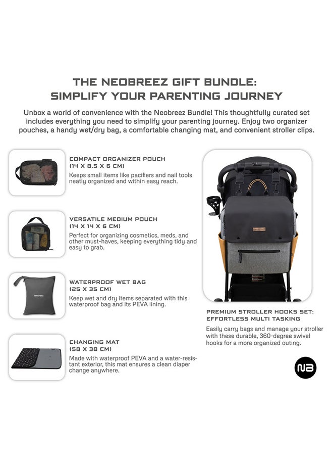 neobreez NIXE Multifunctional Diaper Nappy Bag with Changing Mat|Water-Resistant Travel Backpack|Wet Dry Bag, Organizer Pouches|Trolley Sleeve|Insulated Pockets|Multi-Carry Unisex Diaper Messenger Bag  - Image 2