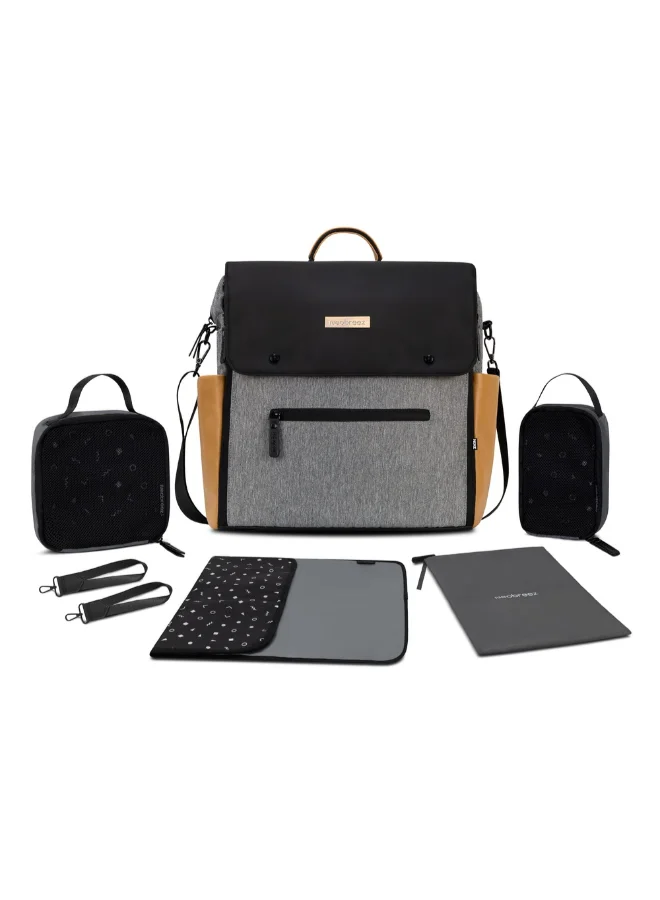 neobreez NIXE Baby Diaper Nappy Changing Bag with Changing Mat|Water-Resistant Travel Backpack|Wet Dry Bag,  Organizer Pouches|Trolley Sleeve|Insulated Pockets|Multi-Carry Unisex Diaper Messenger Mom Bag