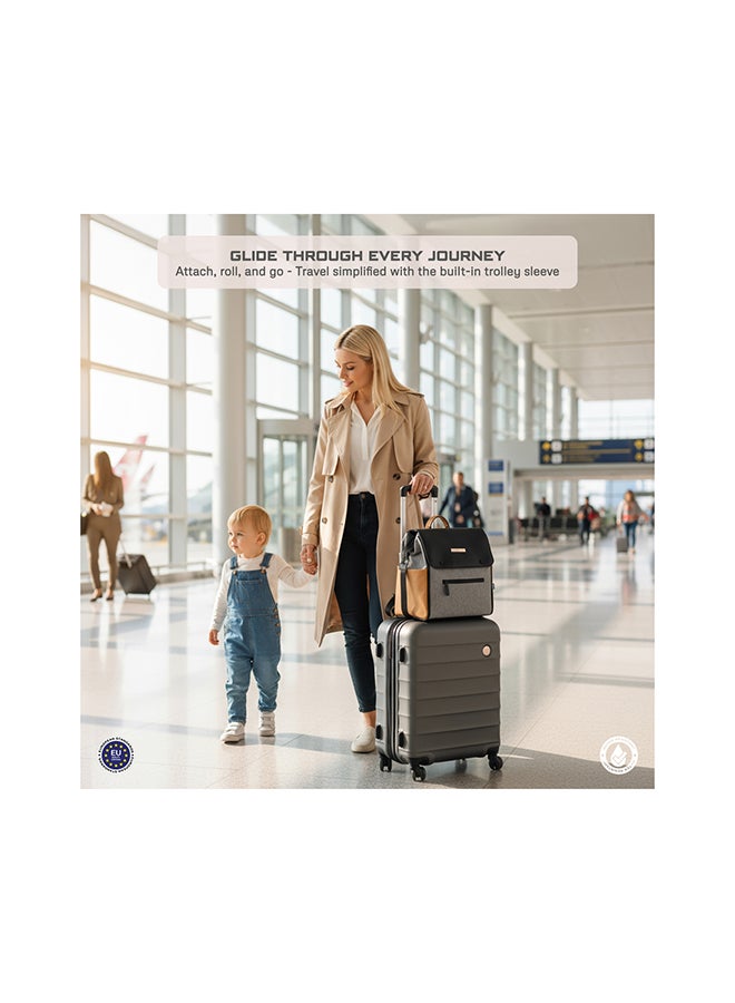 نيوبريز حقيبة حفاضات نايس للأطفال مع مرتبة تغيير | حقيبة ظهر للسفر مقاومة للماء | حقيبة رطب وجاف، منظمات | جيب عربة | جيوب معزولة | حقيبة أم متعددة الاستخدامات للجنسين - Image 3