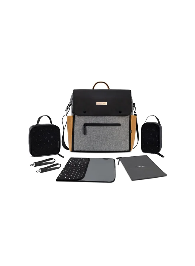 neobreez NIXE Baby Diaper Nappy Changing Bag with Changing Mat|Water-Resistant Travel Backpack|Wet Dry Bag,  Organizer Pouches|Trolley Sleeve|Insulated Pockets|Multi-Carry Unisex Diaper Messenger Mom Bag