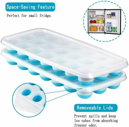 KRUPAVI Ice Cube Tray Silicone for Freezer Honeycomb 21 Cavity Ice Cube Mould Flexible Tray for Freezer Chocolate Cake Maker Ice Trays for Chilled Drinks Reusable 1 Pcs - Image 3