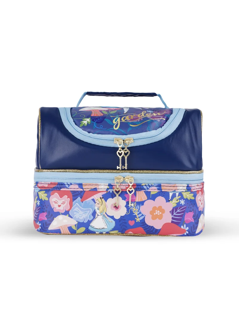 ديزني Alice In Wonderland Curious Garden Dual Compartment Lunch Bag