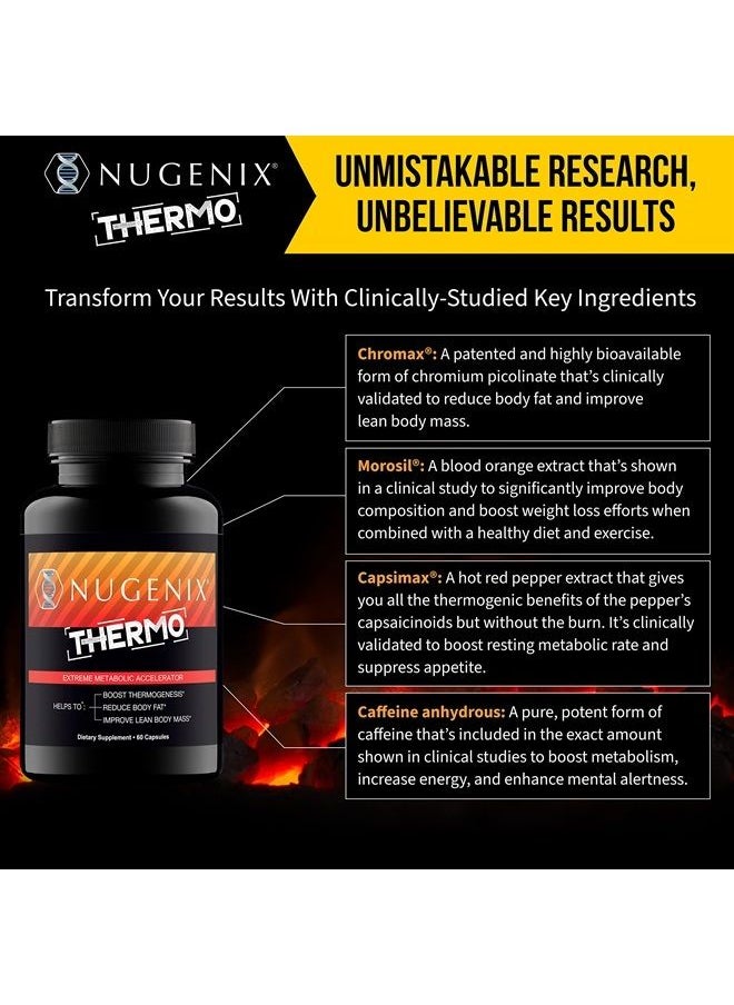 Nugenix - Thermo - Thermogenic Fat Burner Supplement Pills for Men, Extreme Metabolic Accelerator, 60 Count - Image 1