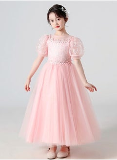 Best Gift Fashion Girls Dress For Wedding Evening Party Pink Color  - Image 2