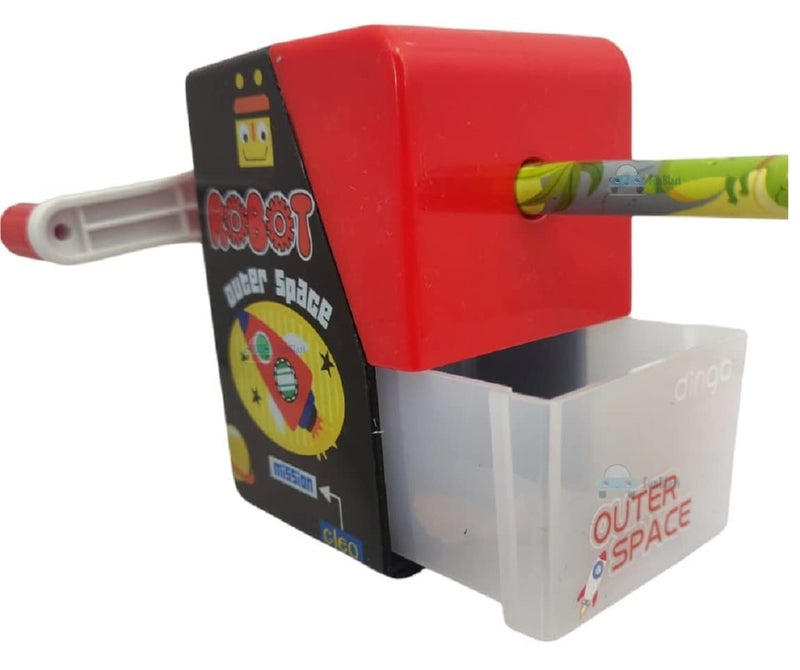 kunya Kunya® Sharpener for Kids - Pencil Sharpeners for Kids Boys & Girls School Kit and Office Stationary Items, Stationary Kit, Table Sharpener Machine, Birthday Return Gift (Robot Sharpener) (Red) - Image 1
