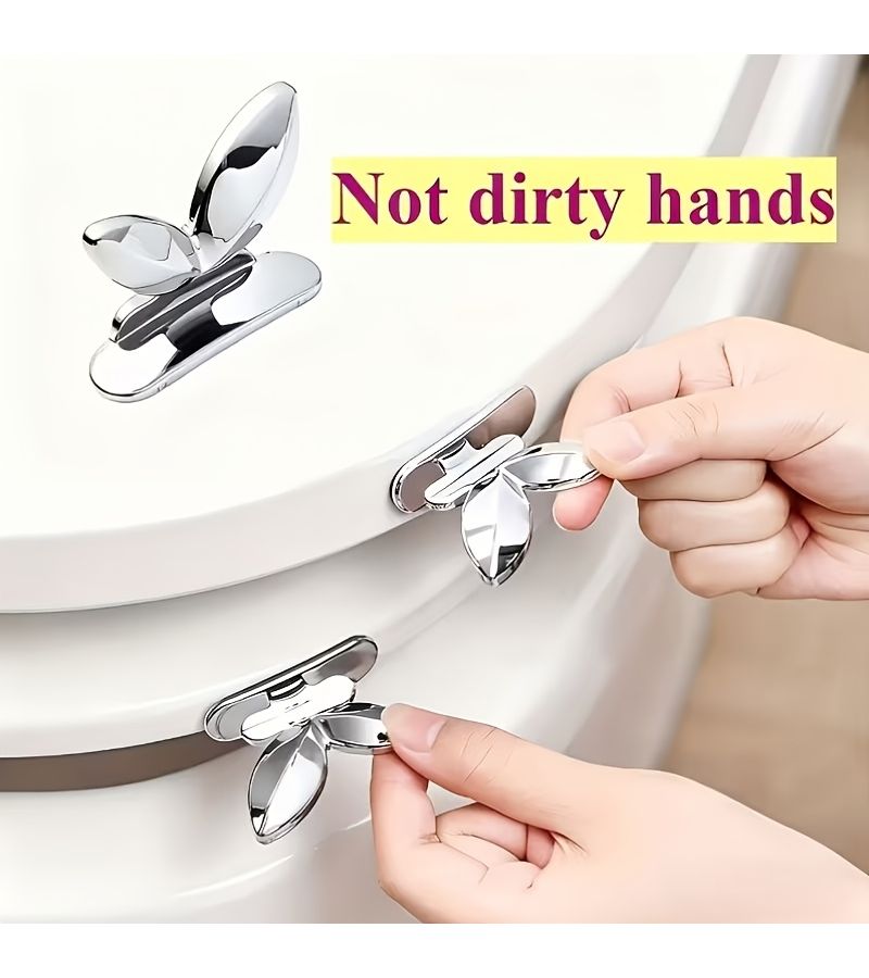 3pcs Blade Toilet Seat Lid Handles Self Adhesive Easy Install Non Staining Drawer Cabinet Pulls Household Hygiene Aid - Image 1