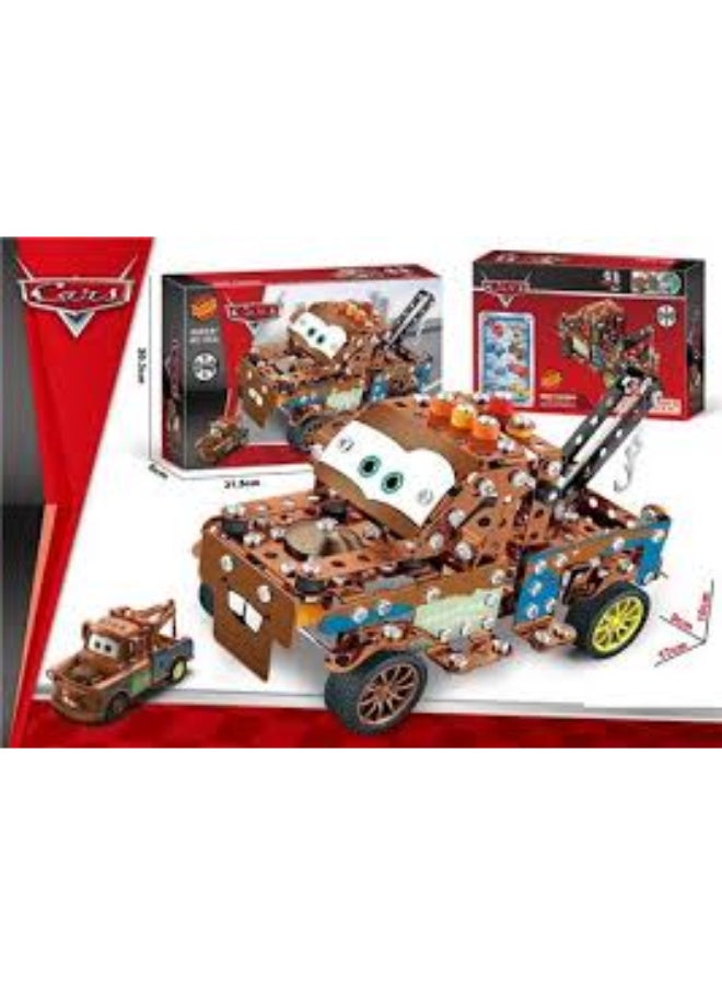 كار لعبة ميكانو معدن سيارة كارز للأطفال، ألعاب فك وتركيب معدنية - Image 4